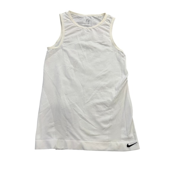 Nike Tops - Nike Fit Dry Womens Athletic Tank Top White Sleeveless Crew Neck Size S